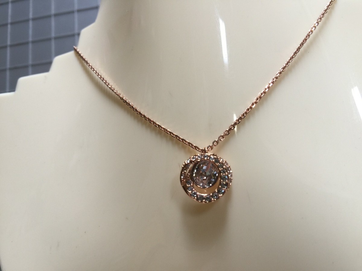 Swarovski Crystal Rose Gold-Plated White Solitaire Earrings Rose 24K Gold Plated w&frasl; Swarovski Crystal, Small 7.5\" H