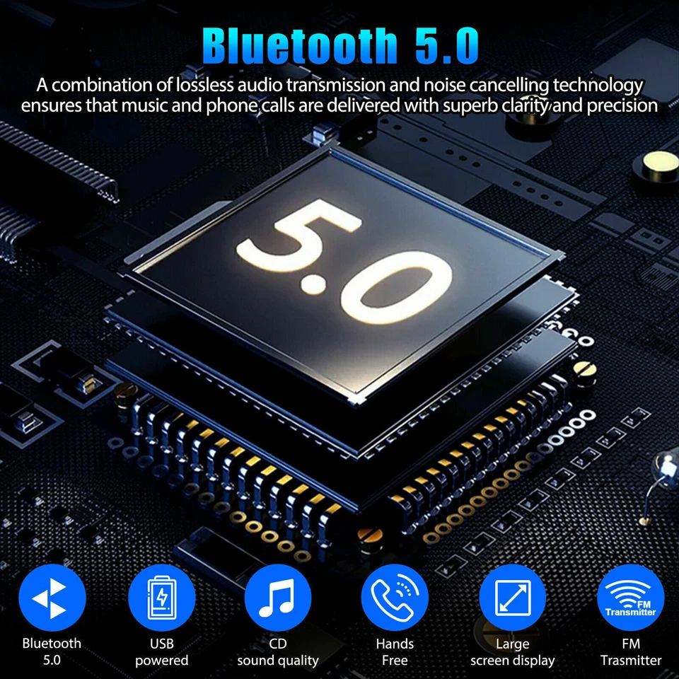 Bluetooth 5.0 FM Transmitter Auto Radio Adapter KFZ Freisprechanlage MP3 Player - Bild 3 von 4