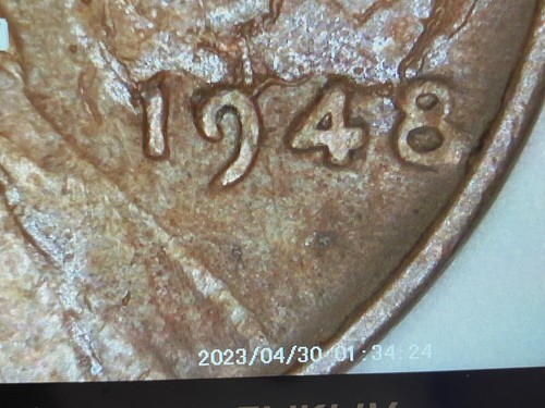 1948 Wheat Penny Lamination Error DD Die Crack - Picture 9 of 13