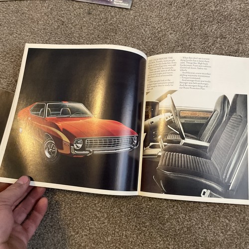 1972 1973 AMC Sales Brochure American Motors Post Cards Lot Amx Cardin Javelin - Picture 21 of 24
