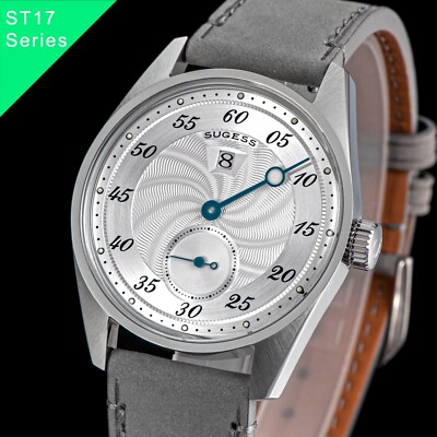 Seagull Sugess ST17, Jump Hour, White, 38mm, Dome, Automatic, 2 Straps, 1963