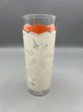 Atomic Snowflake Tom Collins Glasses Tumbler Pink Mid Century Modern