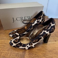 NEW J.Crew Collection Calf Hair Mary Jane Pumps, Size 9, Buff Jaguar, Orig 298