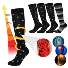 Compression Socks Medical 10-15 mmHg Graduated Support Mens Womens S/M~L/XL