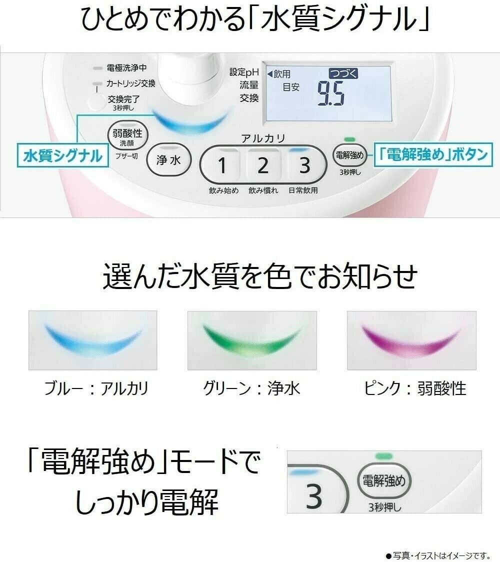 Panasonic Alkaline Ionized Water Purifier Pearl Pink TK-AS46 Panasonic Alkaline Ionized Water Purifier Pearl Pink TK-AS46