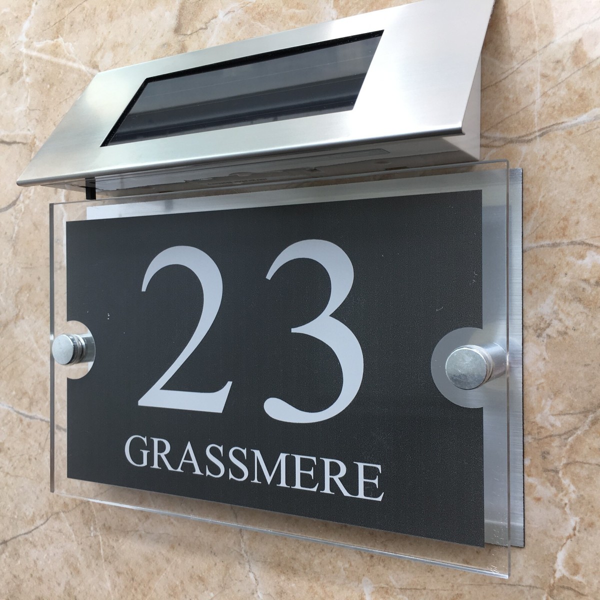 HTN - Numero Della Casa Luce, Luce A Led Di Targa Montata A Parete - Foto 8