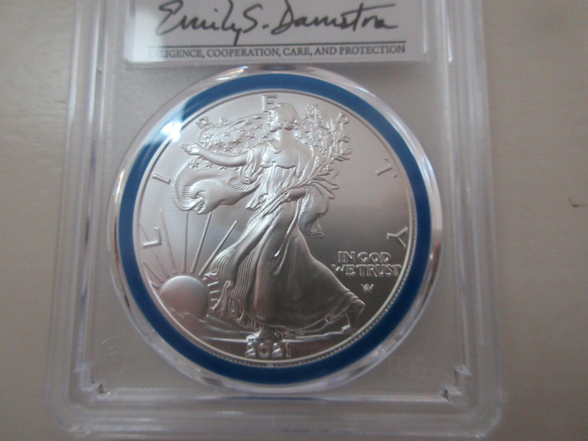 2021 PCGS MS70 Silver Eagle Type 2 First Strike Mint Designer