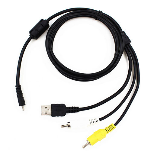 USB AV Cable for Sanyo Xacti VPCE1075 E1000 E1090 W800 E1075 Camera