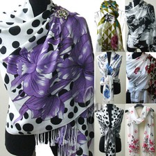 AU SELLER Women's Flowery Print Soft Pashmina Warp SCARF/SHAWL SC004