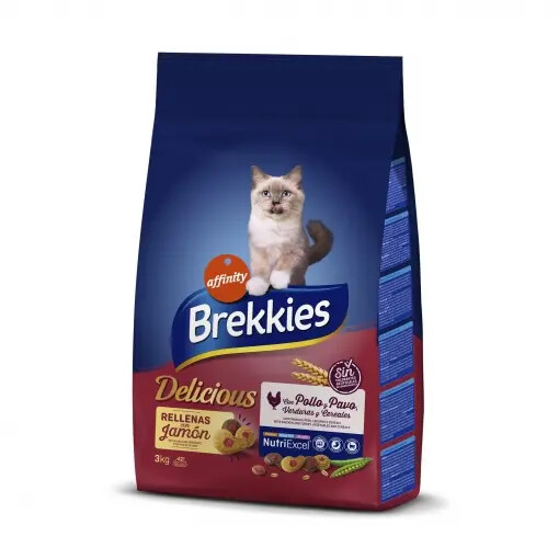 BREKKIES EXCEL FELINE ADULT DELICIOUS AVES 3KG NDR