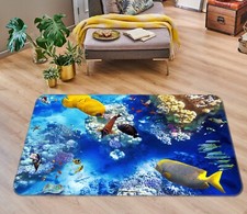 3D Ocean Coral Fish O1631 Game Rug Mat Elegant Photo Carpet Mat Eve 2023