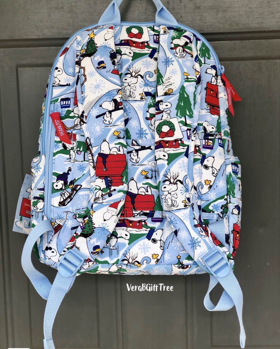 Vera Bradley Peanuts SKI SLOPE SNOOPY Campus Backpack School Book Bag NWT  New