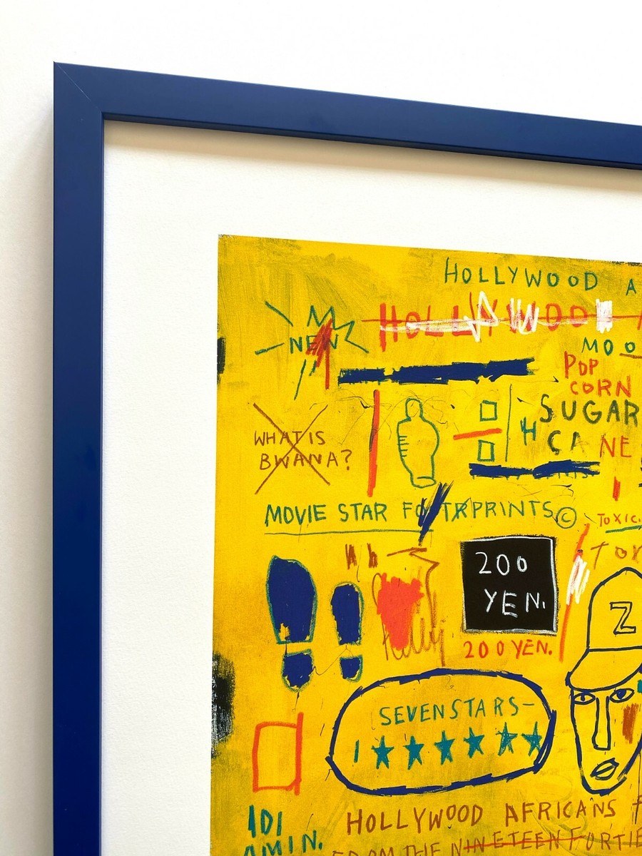 JEAN MICHEL BASQUIAT FRAMED LITHOGRAPH PRINT 