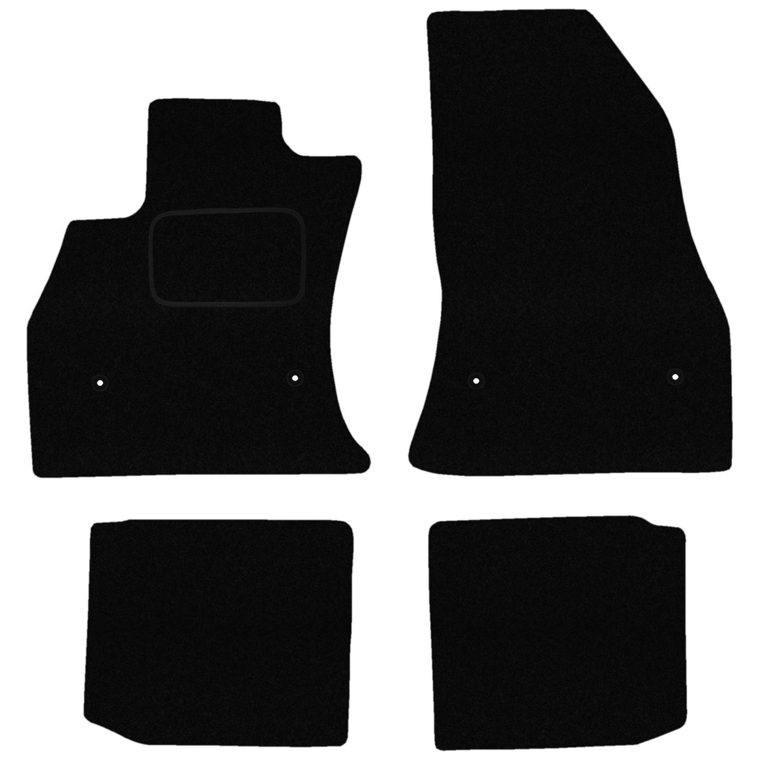 Tapis de sol velours doux STREAK gris avec envers antidérapant pour Fiat 500L