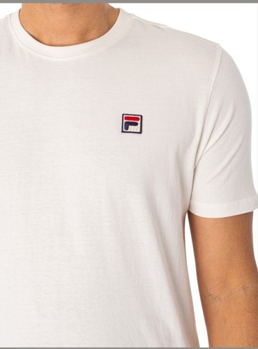 Fila New Mens Crew Neck Short Sleeve Sunny 2 Essentials T Shirt Gardenia Top - Picture 2 of 5