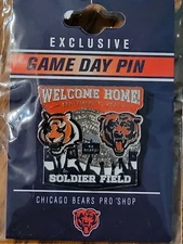 CHICAGO BEARS VS Cincinnati Bengals Game day Pin 9/19/2021 NEW Soldier Field