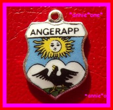 ꧁ BETTELARMBAND anhänger OSTPREUSSEN osjorsk ANGERAPP wappen DARKEHMEN charm ꧂