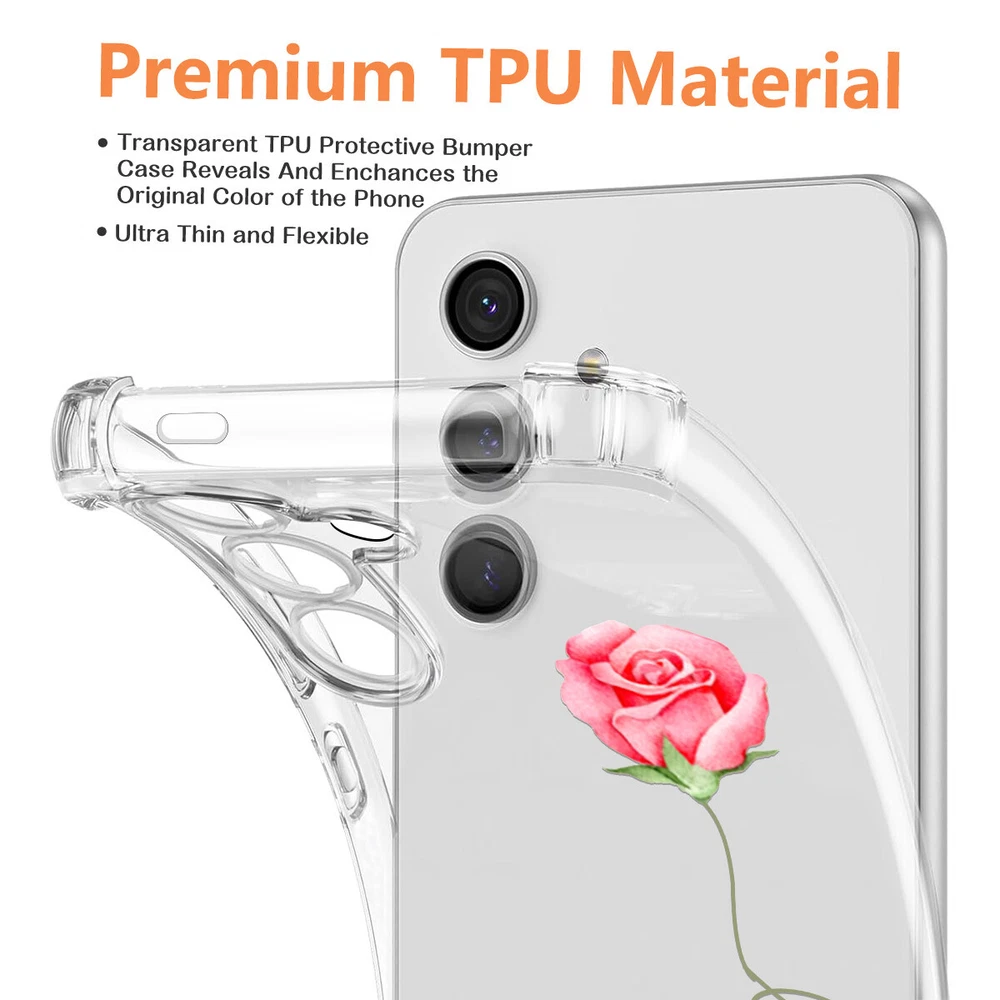 Phone Case For Samsung Galaxy S25 Ultra S24 A15 A16 A35 Personalised Clear Cover