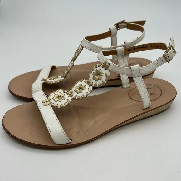 White and hotsell gold jack rogers