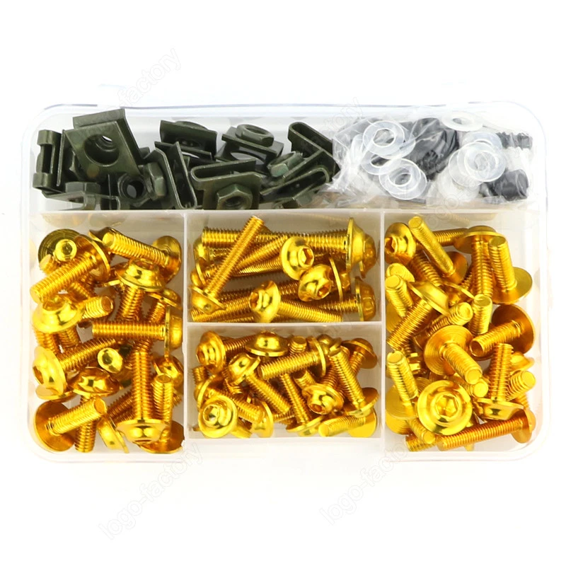 Complete Fairing Bolt Kit Body Screws Fit For Yamaha FZR600 FZR1000 FZ6R YZF600R - Image 3 of 4