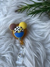 Disney Cartoon Retractable Nametag ID Badge Reel Disney Inspired Woody
