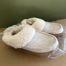 Dearfoams Total Comfort Women s Memory Foam Clog Slipper Oatmeal Heather Size M