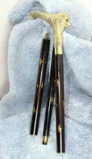 Victorian Brass Lion Head Handle Handcrafted Wooden Walking Stick Cane Gift