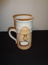 G.P. Signed Ugly Face Stoneware Beer/Coffee Mug (7")