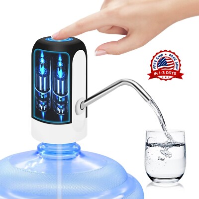 Dispensador De Agua Para 2 3 5 Galones Garrafon Bomba Prensa Eléctrica Carga US