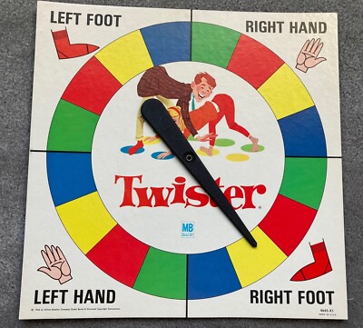 【コレクターズ】Stephen Eastin & Company TWISTER Vintage Original 1966 Milton Bradley Twister Game Complete