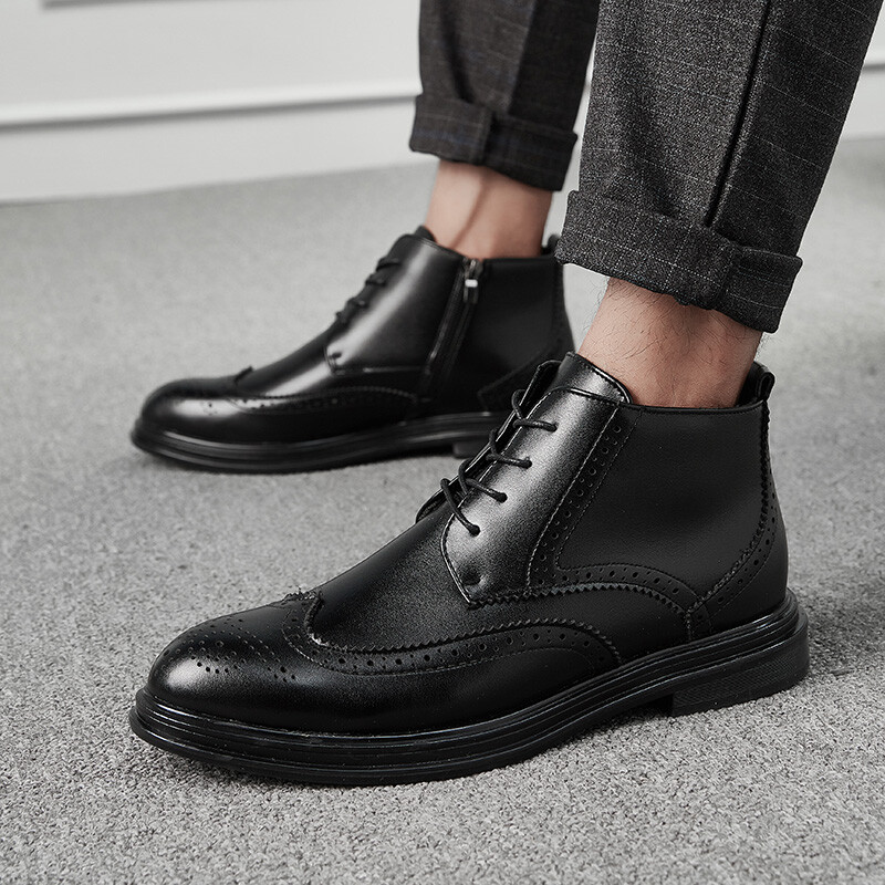 mens black chukka dress boots Mens Next Black Leather Chukka Boots US 10 (UK 9)