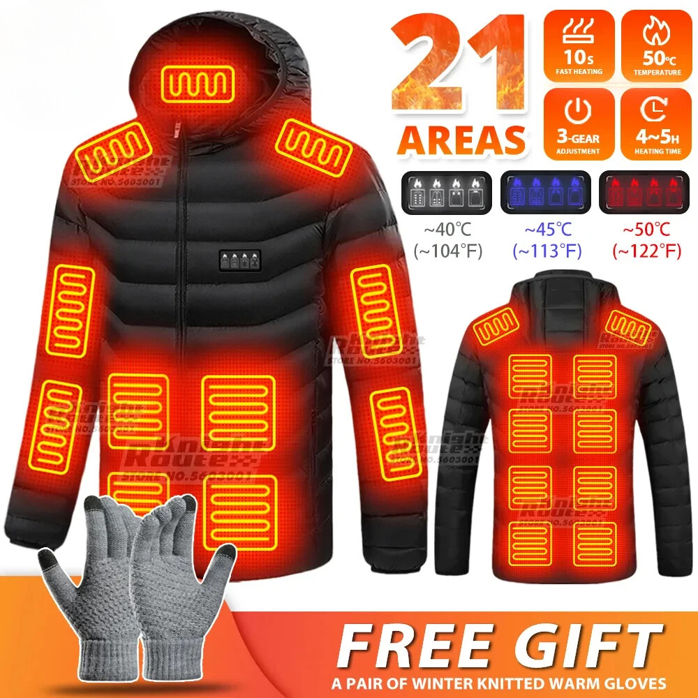 Men's USB Heated Winter Motorcycle Jacket - Electric Warm Vest for Women
