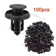 100 Pieces 10mm For Honda Clips Plastic Push Rivet Retainer Fastener Bumper Pin