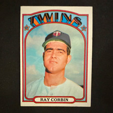 Topps 1972 Ray Corbin #66 Minnesota Twins Rookie Baseball Trading Card. rookie card picture
