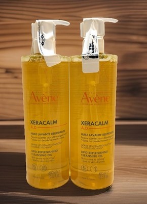 2 Pack Avene XeraCalm A.D Lipid-Replenishing Cleansing Oil 13.5 Fl Oz. Exp 07/27