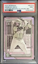 2024 BOWMAN CHROME PRSPCT PEARL REFRACTOR ABIMELEC ORTIZ PSA 9