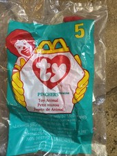 New 1998 Ty Teenie Beanie Baby PINCHERS the Lobster 5 McDonalds Happy Meal Toy