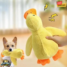 Plush Duck Dog Toy Squeaky Bite Resistant Chew Toy for Small & Large Dogs