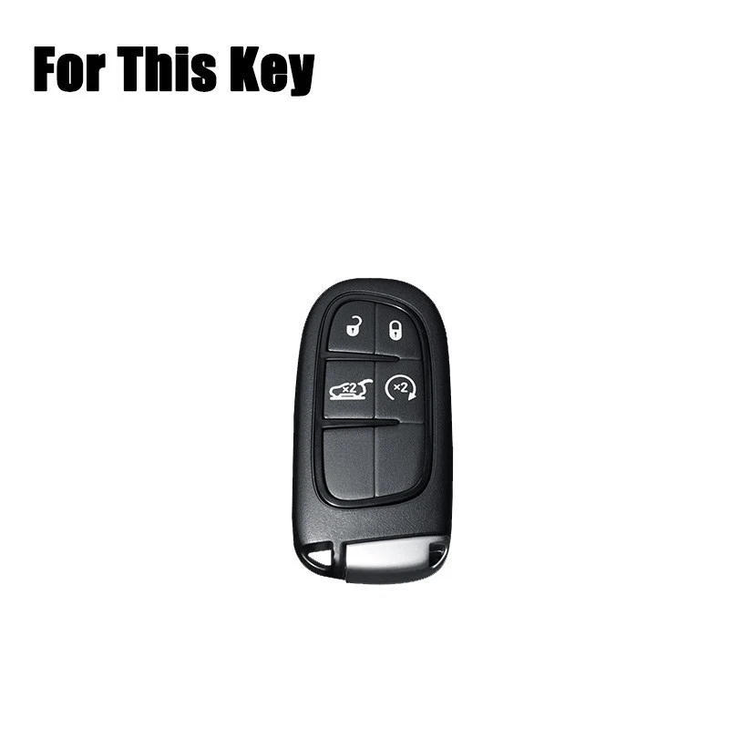 Zinc Alloy Silicone Car Key Fob Case Cover For Jeep Grand Cherokee For Dodge Ram - Image 2 of 4