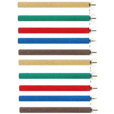 10 Pcs Parrot Perch Stand Paw Grinding Stick for Parrots Parakeets Lovebirds