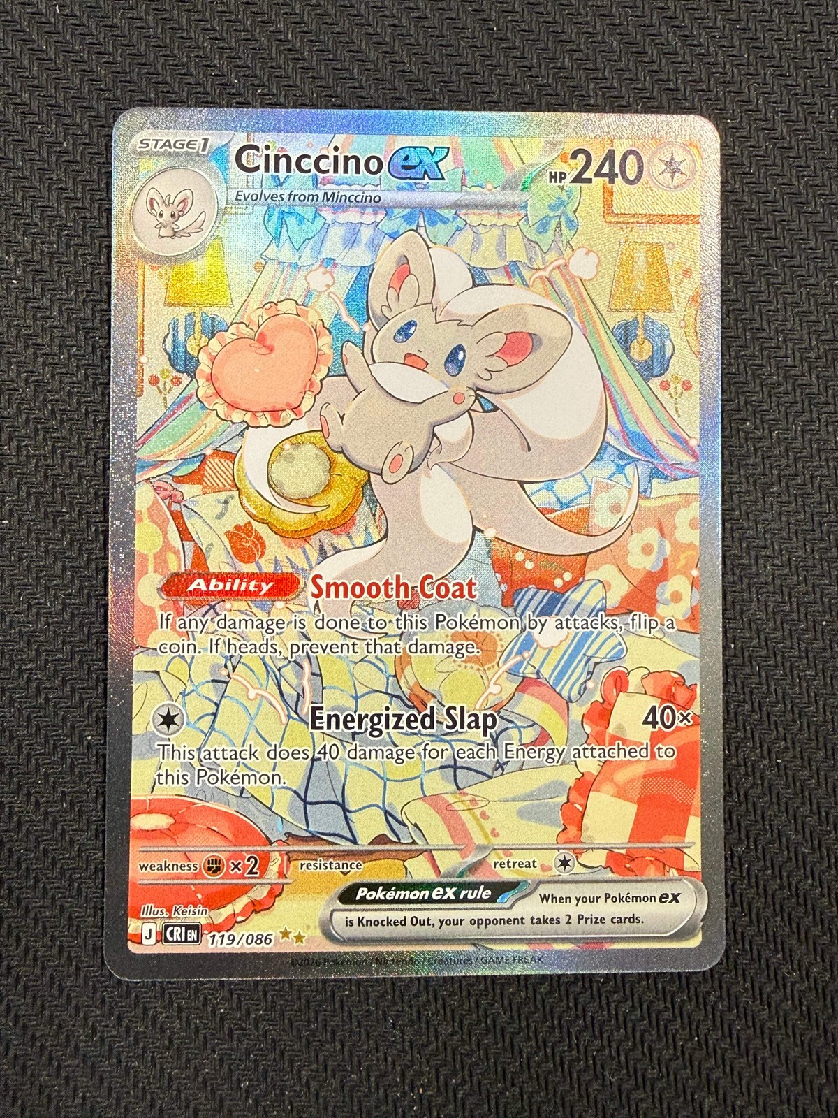 Pokémon TCG Cinccino EX Chaos Rising 119/086 NM