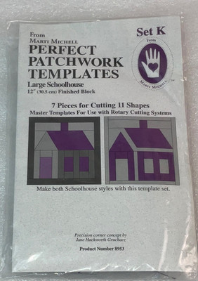 MARTI MiCHELL Perfect Patchwork Templates Set J 8952 6  Small School House 6 Pc
