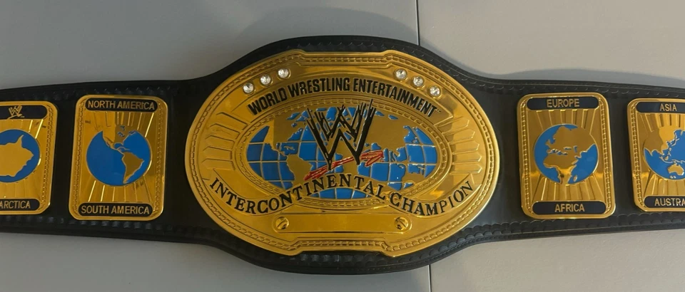 WWE Shop Replica Oval Intercontinental Championship Belt Signed by Ken Shamrock - Image 3 of 4