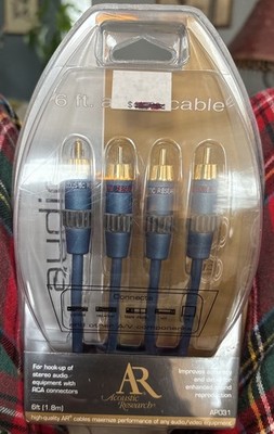 Audio Cable Acoustic Research Gold Plated 6Ft Audio Cable AP031 NEW IN BOX