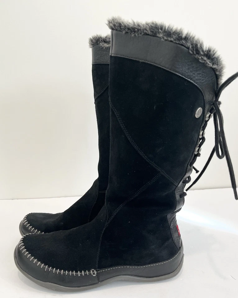 The North Face Janey Boots Primaloft Black Suede Leather Faux Fur Women’s 7.5 - Image 2 of 4
