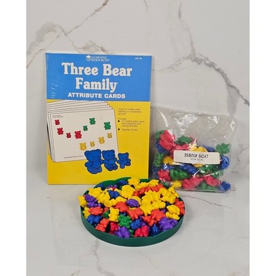 Vintage Learning Resources Bear Family Attribute Cards LER 735/163 Bear Counters