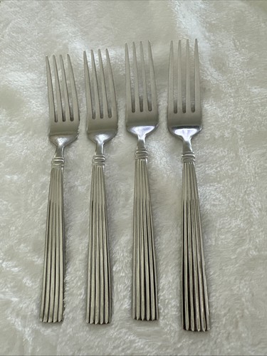 REED & BARTON CRESCENDO II Lot Of 4 Dinner Forks Stainless 18/10
