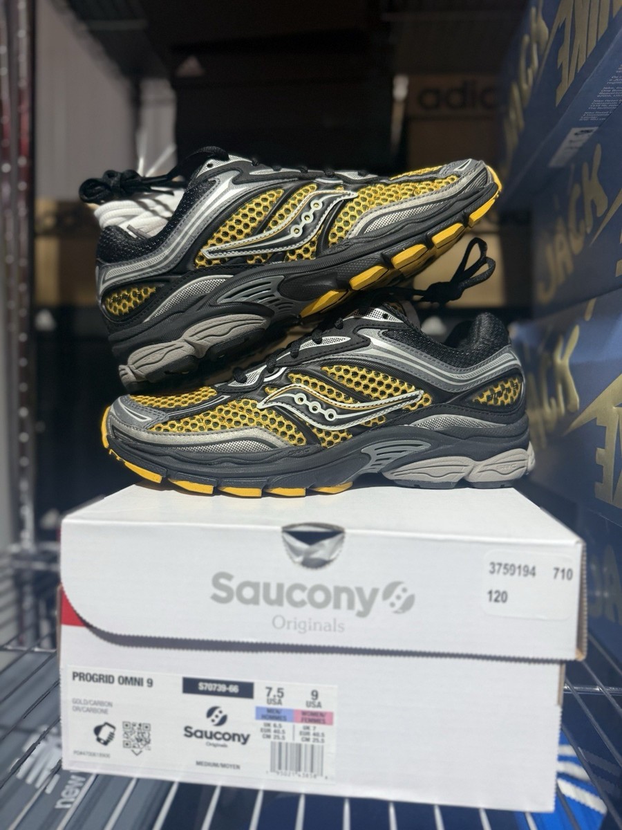 Saucony Progrid Omni 9 Shoes Mens Size 11 Gold Carbon Running Athletic S70739-66 Saucony Progrid Omni 9 Shoes Mens Size 11 Gold Carbon  main image 4