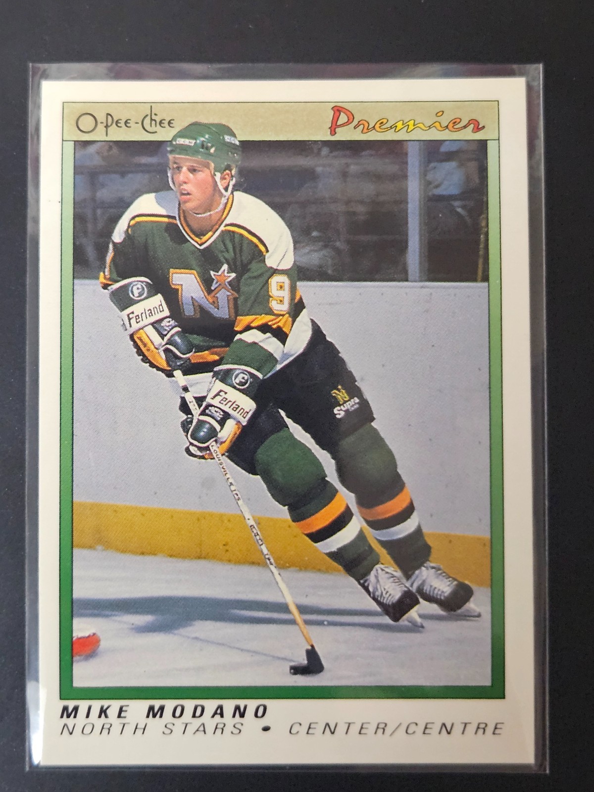 1990-91 O-PEE-CHEE PREMIER #74 MIKE MODANO ROOKIE MINNESOTA NORTH STARS