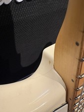1994 Made In Korea Squire By Fender Stratocaster-Original. Aged Olympic white
